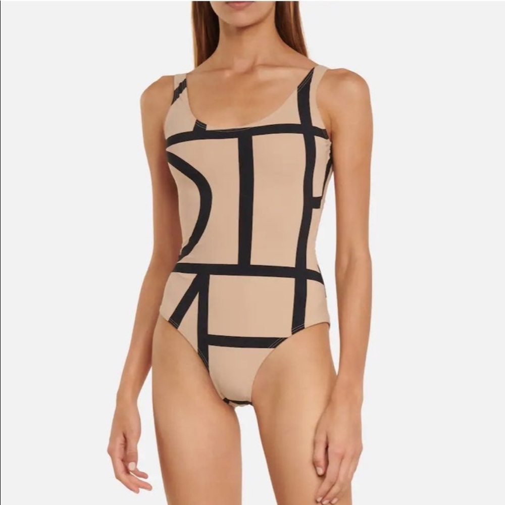 NWT toteme Monogram swimsuit beige